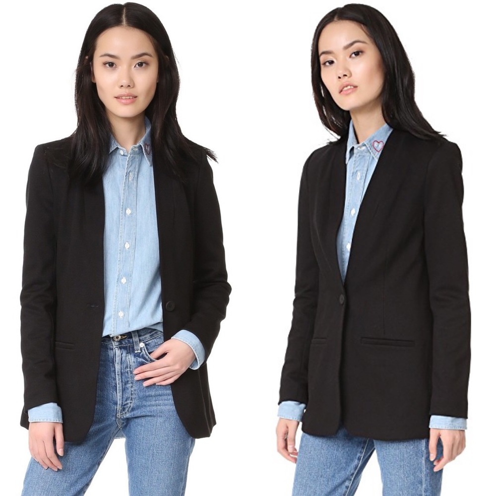 Madewell Tribune Black Blazer 00